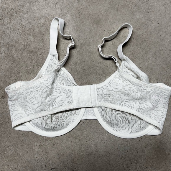 Wacoal Halo Lace Underwire Unlined Bra Off White Size 40DD - Picture 3 of 4